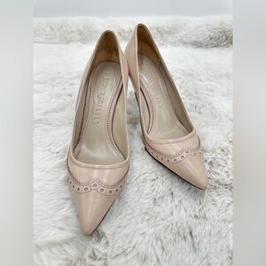 Burberry Leather Nude Pointed Toe Heels 40 US 10